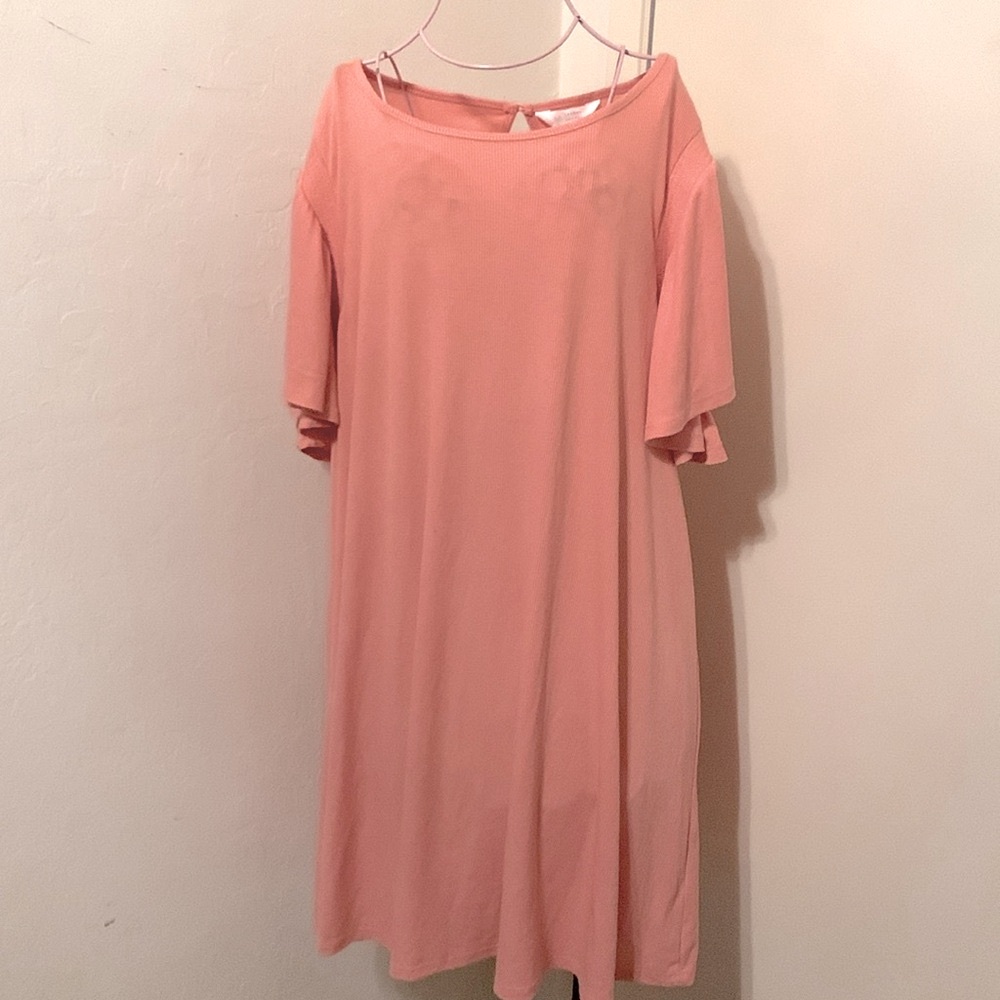 🎁NWT LC Lauren Conrad Peach Penelope Style#WL12Y025RS Dress- Size XL 16/18 41-45